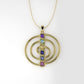 14K Gold Pendant with 6 Color Stones, STT: Bezel, Bow Style