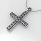 14K Gold Pendant with 15 Diamonds, STT: Cut Split, Cross Style