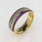 14K Gold Ring with 67 Stones, STT: Prong and Cut Chanel, it is for daily use for any occasion