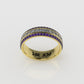 14K Gold Ring with 67 Stones, STT: Prong and Cut Chanel, it is for daily use for any occasion