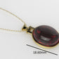 14K Gold Pendant with 1 INDIAN RUBY CABOCHON, STT: Bezel, Only Pendant