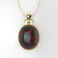 14K Gold Pendant with 1 INDIAN RUBY CABOCHON, STT: Bezel, Only Pendant