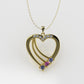 14K Gold Pendant with 10 Stones, STT: Prong, Only Pendant, Heart Style