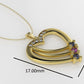 14K Gold Pendant with 10 Stones, STT: Prong, Only Pendant, Heart Style