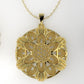 14K Gold Pendant with Filigree, Only Pendant, Flower Style