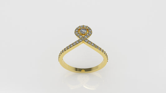 14K Gold Ring with 37 Diamonds, STT: Prong, it is for daily use