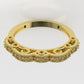 14K Gold Ring with 20 Diamonds, STT: Prong, Filigree, Cut Chanel