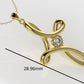 14K Gold Pendant with 1 Diamond, STT: 4-Prong, Only Pendant, Cross Style