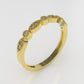 14K Gold Ring with 11 Diamonds, STT: Prong and Bezel, Filigree