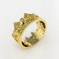 14K Gold Ring with 8 Diamonds, STT: Bezel, Crown Style, For Men