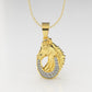 14K Gold Pendant with 28 Diamonds, STT: Prong, Only Pendant, Horse Style