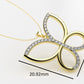 14K Pendant with 37 Diamonds VS1, STT: Prong, Only Pendant, Butterfly Style