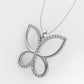 14K Pendant with 37 Diamonds VS1, STT: Prong, Only Pendant, Butterfly Style