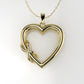 14K Gold Pendant, style Heart and Infinity