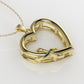 14K Gold Pendant, style Heart and Infinity