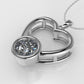 14K Gold Pendant with 1 Diamond, "STT: Bezel" heart style