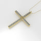 Yellow Gold Pendant with 23 MOISSANITE 1.2mm VS1 each, Cross, Only Pendant