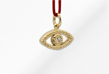 14K 0.03ct. t.w Diamond Eye Pendant