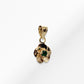 14K Gold Emerald Flower Pendant