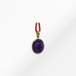 14K Amethyst Cabochon Stone Pendant