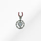 14K Diamond Heart Shaped Pendant with Slim Twist