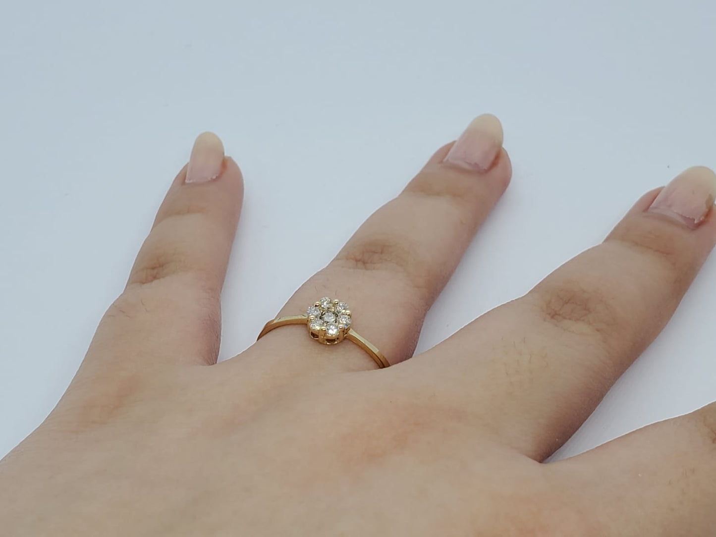 14K YELLOW GOLD RING WITH MOISSANITE