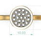14k gold ring with 19 MOISSANITE 28.5CT, engagement ring, round style, everyday wear, it is comfortable and elegant