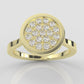 14k gold ring with 19 MOISSANITE 28.5CT, engagement ring, round style, everyday wear, it is comfortable and elegant