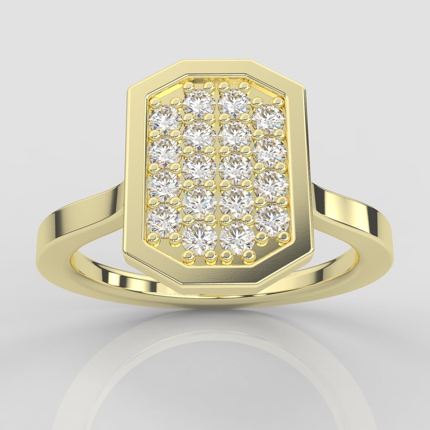 14k gold ring with 18 MOISSANITE 27CT, engagement ring, everyday wear, it is comfortable and elegant