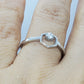 14k White Gold unique ring, with 1 Diamond of 0.10CT, comfortable and elegant