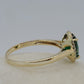 14K Yellow Gold Ring with Green Stone, it is solitaire ring, it is comfortable and elegant