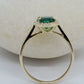 14K Yellow Gold Ring with Green Stone, it is solitaire ring, it is comfortable and elegant